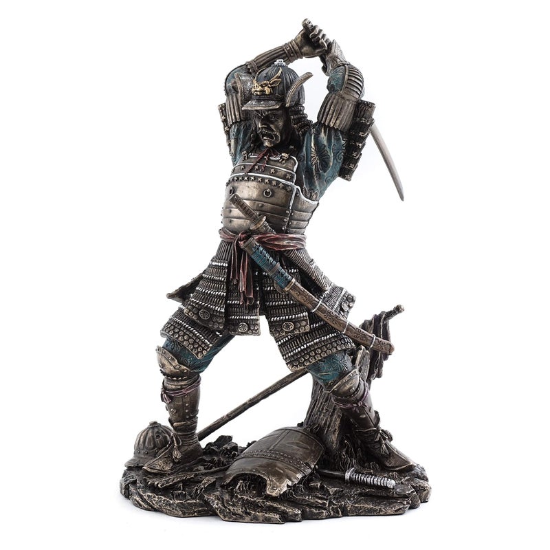 Top Collection Japanese Bushido Samurai Warrior Statue- Historical Sculpture with Martial Arts Sword in Premium Cold Cast Bronze - 9-Inch Collectible Figurine - Image 1